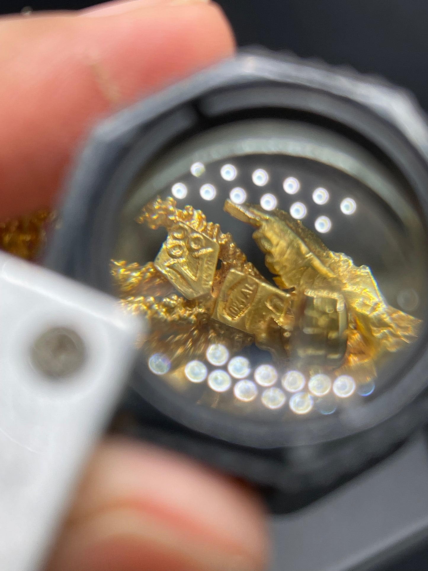 Vintage Freshwater Pearl & Turquoise 18k Yellow Gold Brooch Pin