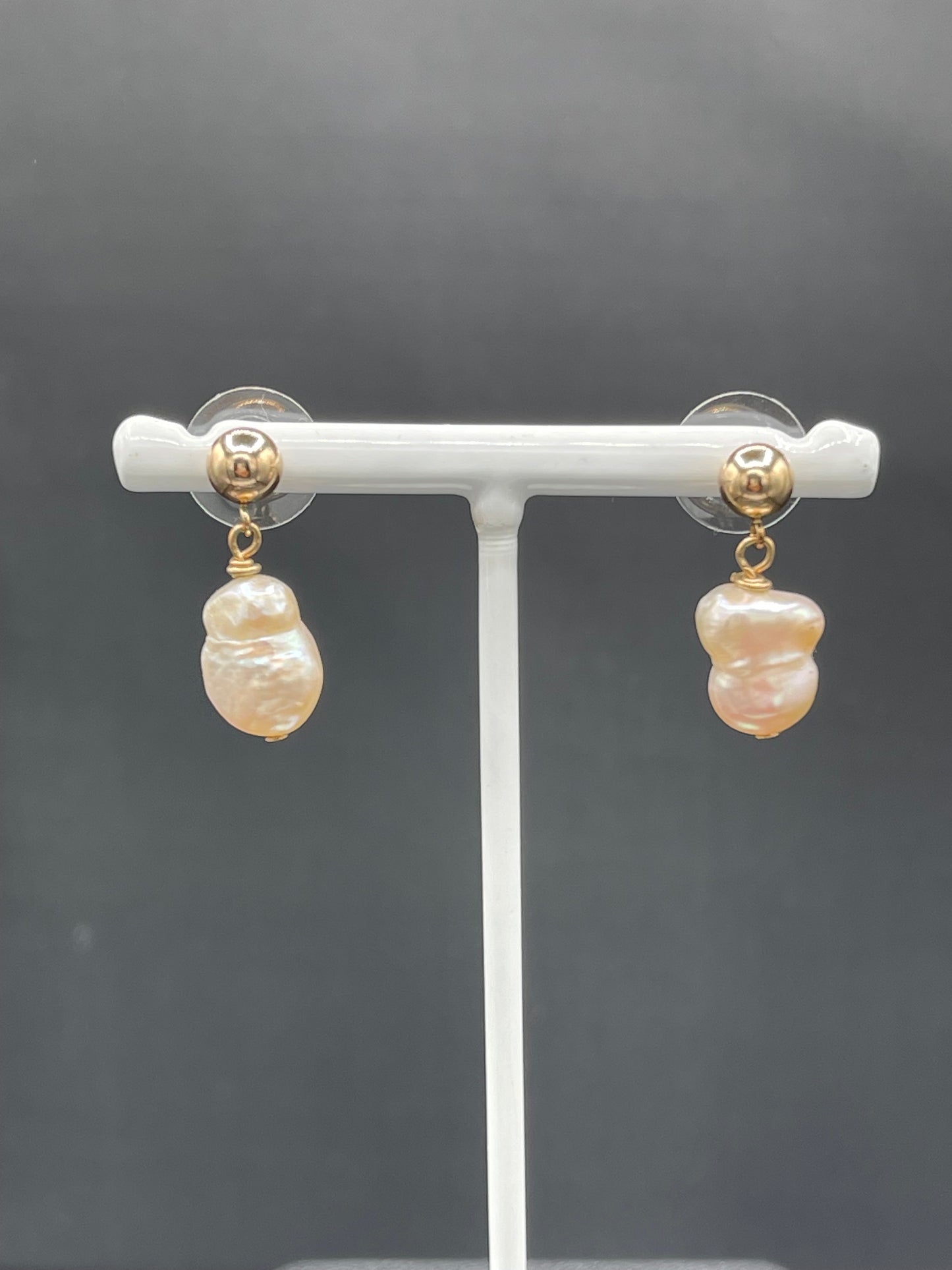 Natural Freshwater Pearl 14k Gold Filled Dangle Earrings