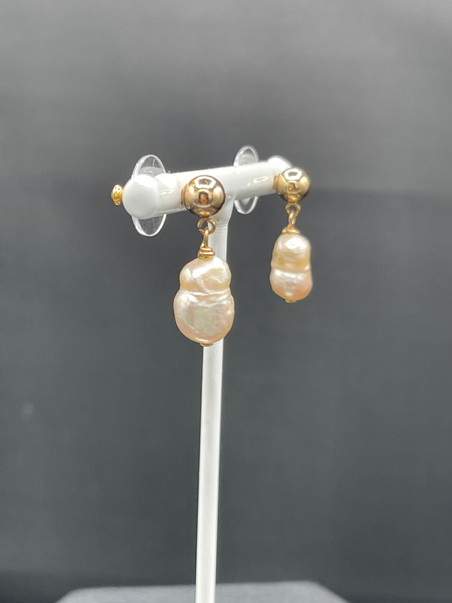 Natural Freshwater Pearl 14k Gold Filled Dangle Earrings