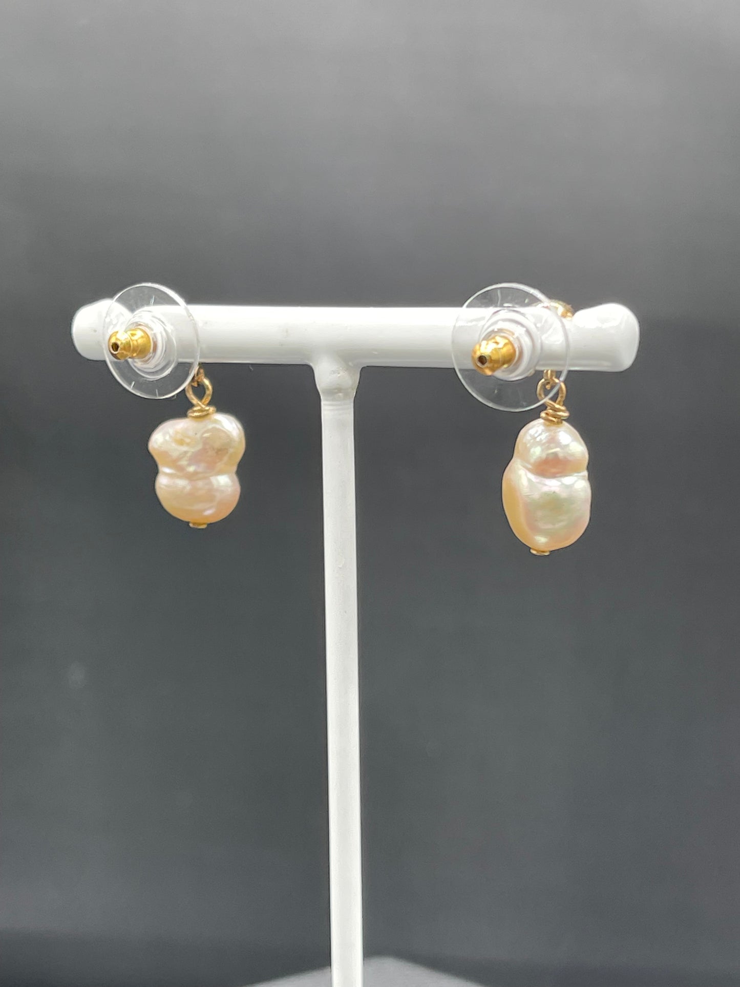 Natural Freshwater Pearl 14k Gold Filled Dangle Earrings