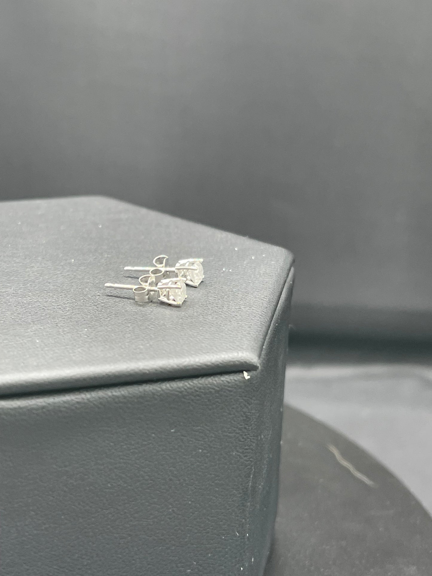 0.50 Carat Natural White Diamond 14k White Gold Stud Earrings