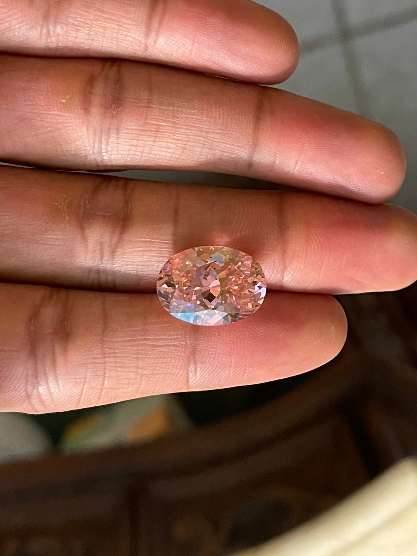 23.96 Carat Color Changing Cubic Zirconia Oval Cut Loose Gemstone