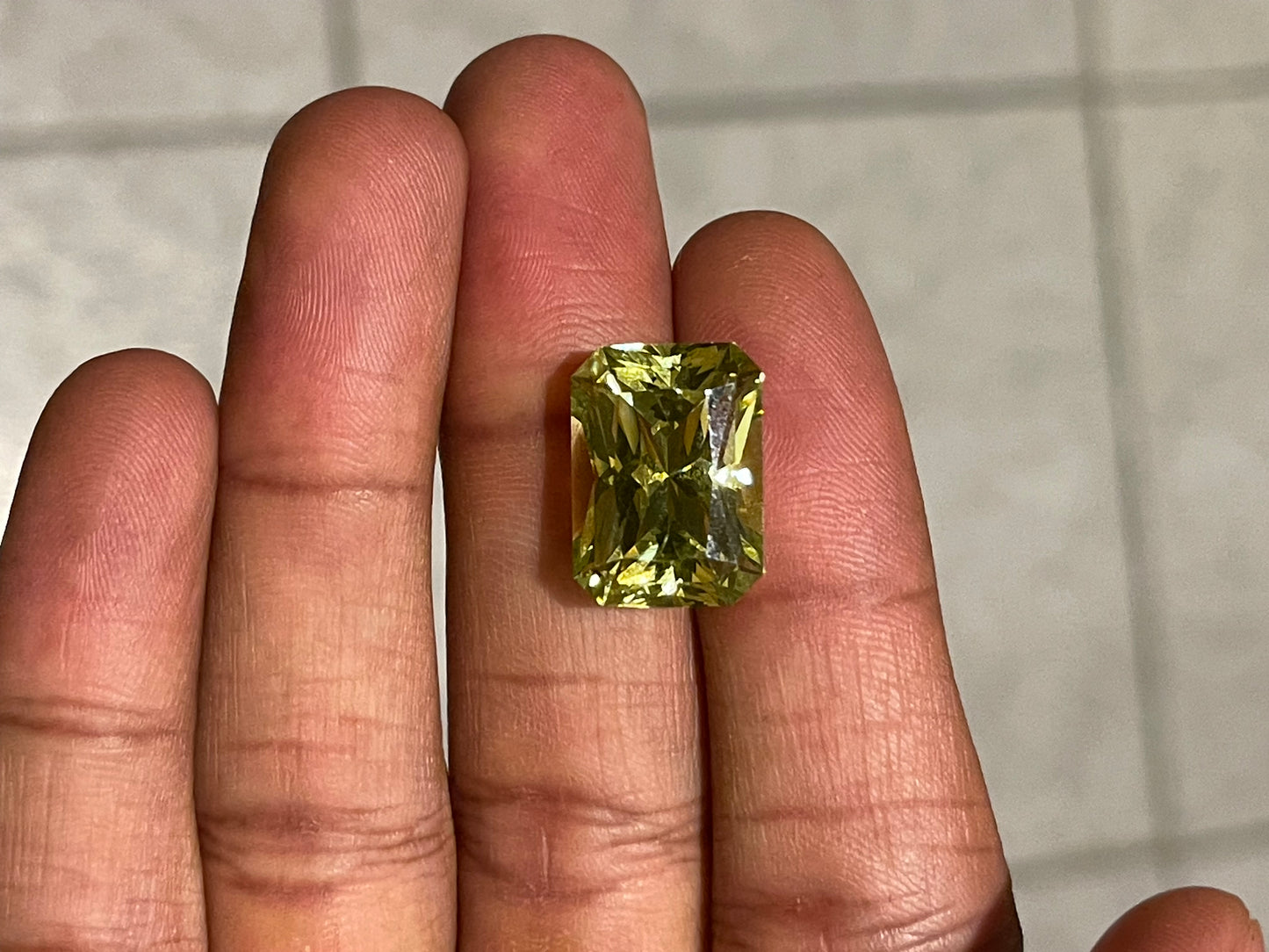 29.19 Carat Color Changing Cubic Zirconia Emerald Cut Loose Gemstone