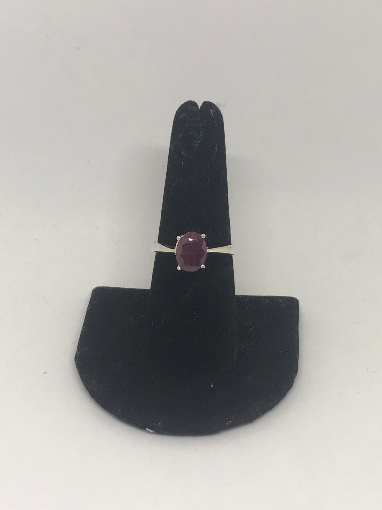Natural Ruby Sterling Silver Ring