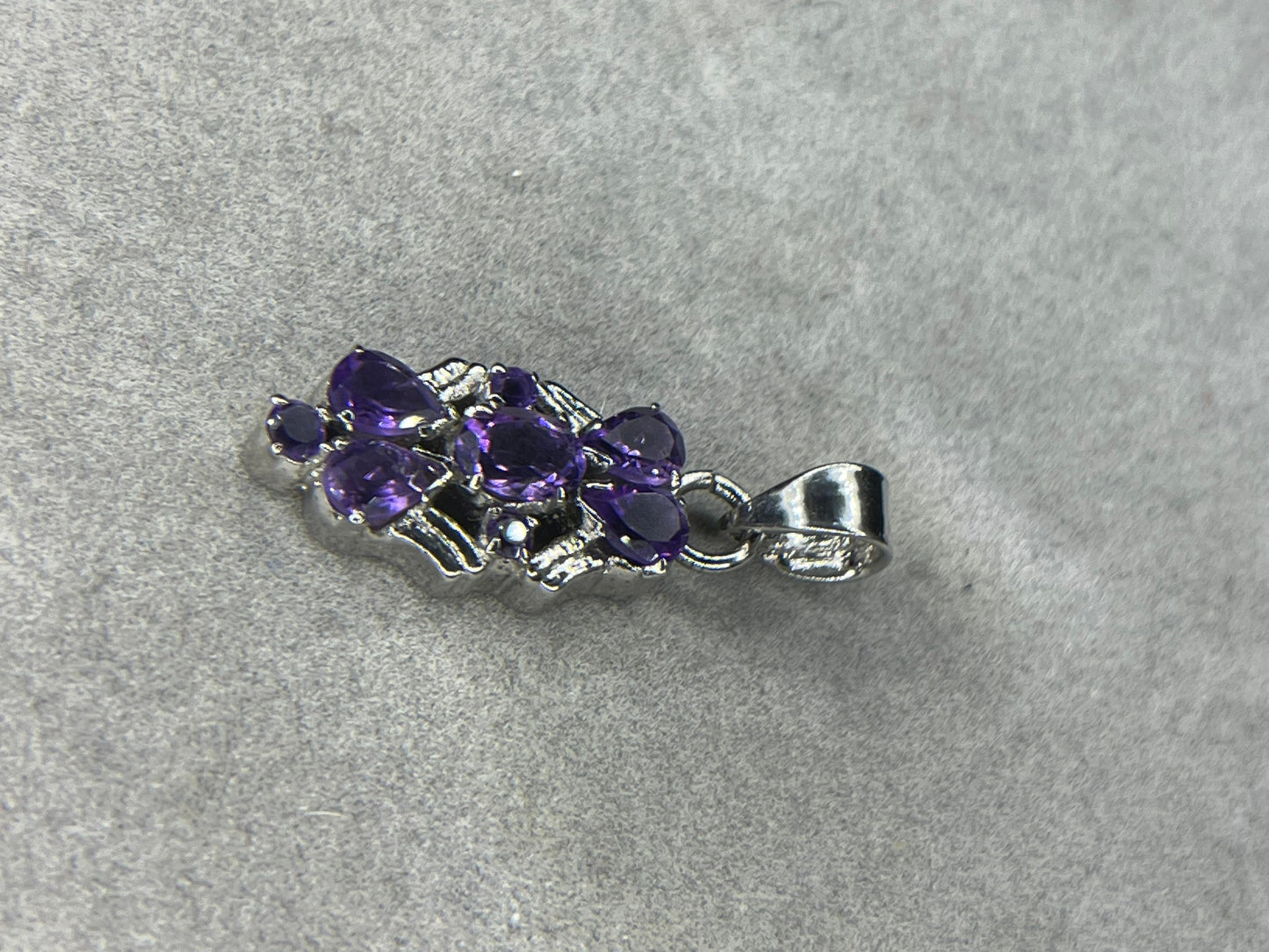 Natural Zambian Amethyst Sterling Silver Pendant