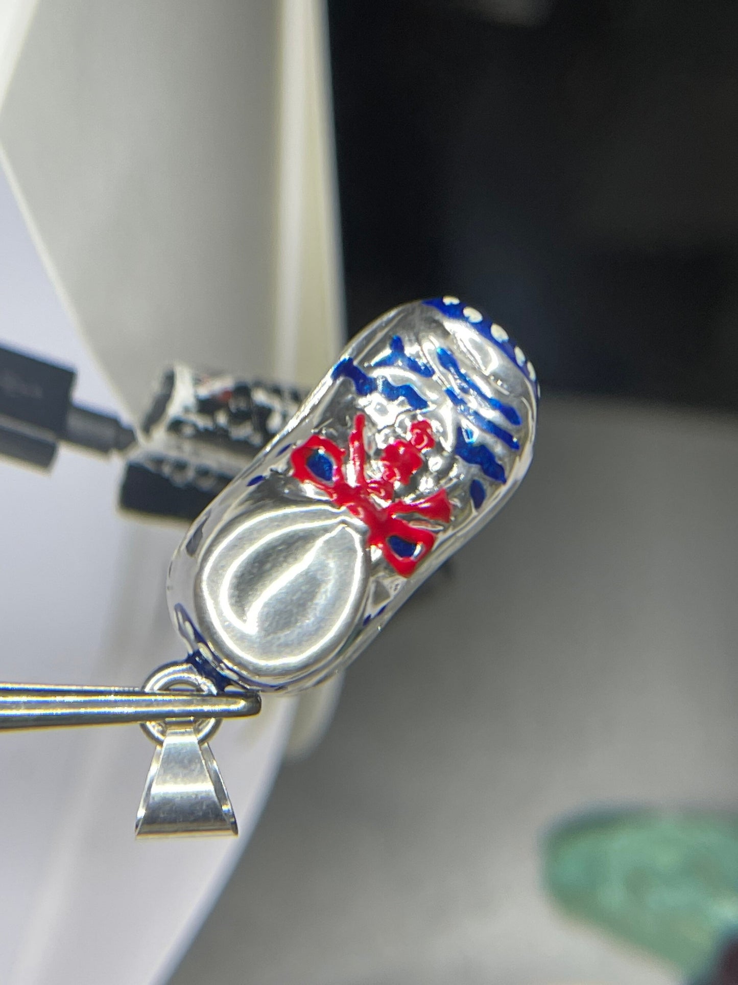 Handmade Designer Shoe Sterling Silver Pendant