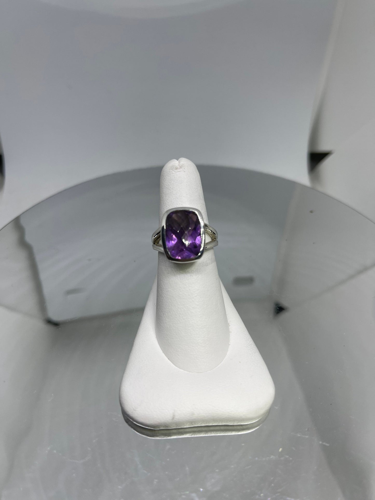 Natural Amethyst Sterling Silver Ring