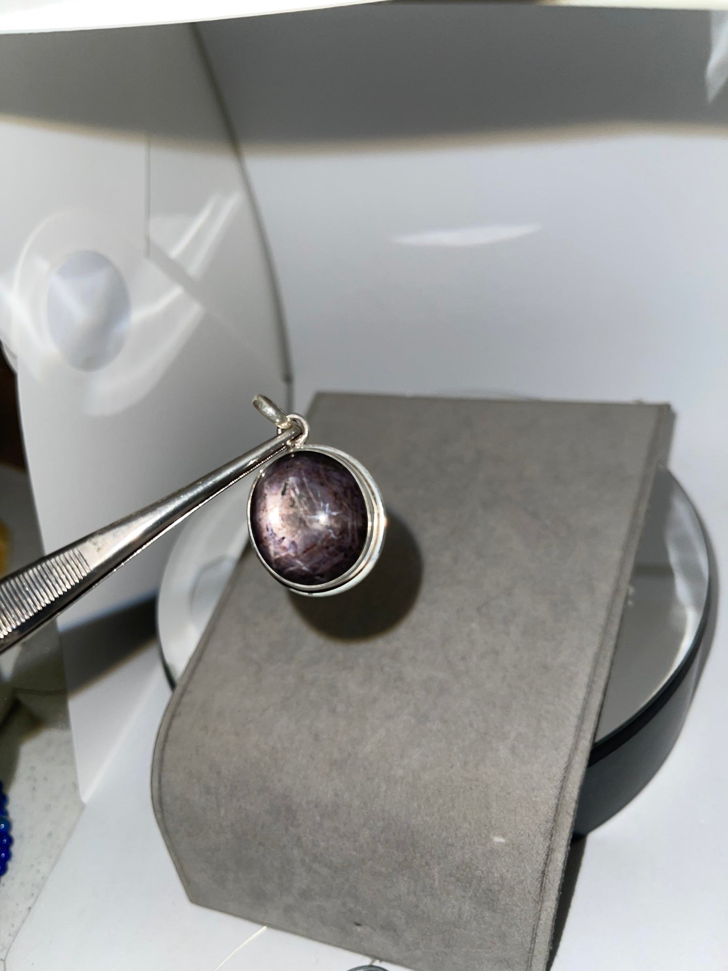 Natural Star Ruby Sterling Silver Pendant