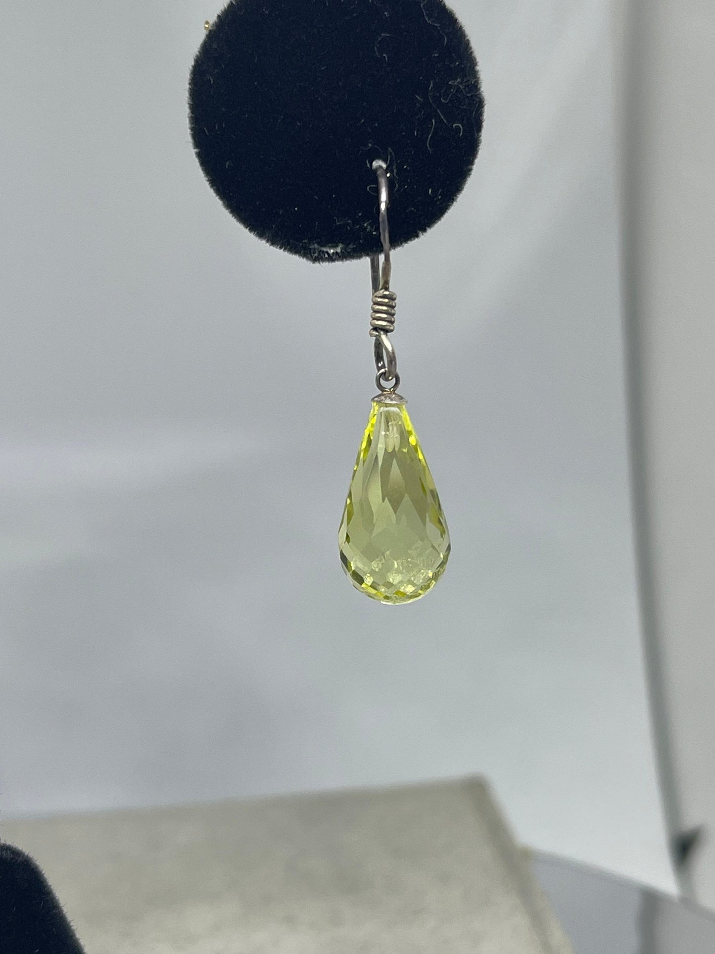 Ouro Verde Quartz Briolette Sterling Silver Dangle Earrings