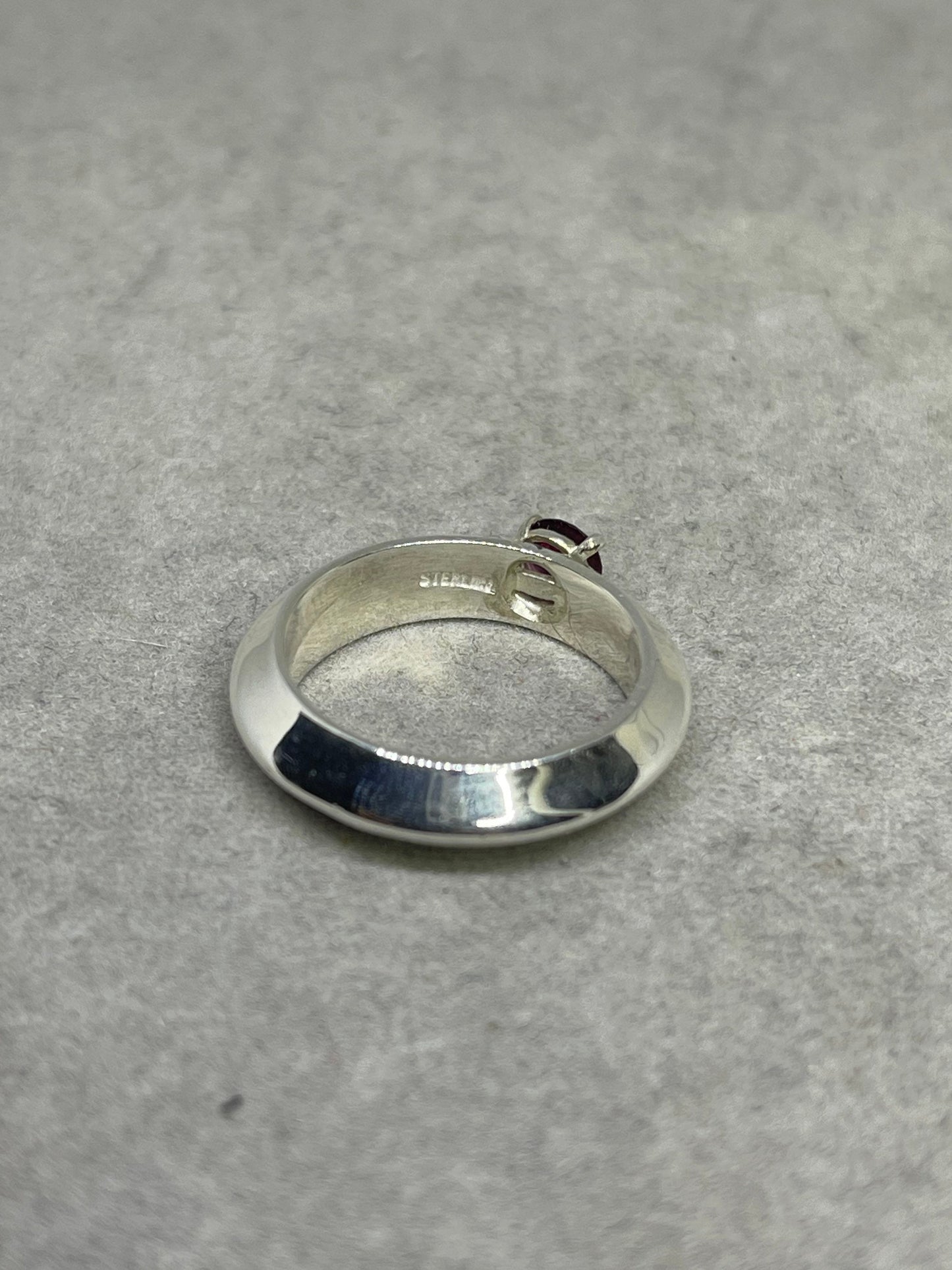 Natural Amethyst Sterling Silver Ring (Size 8.25)