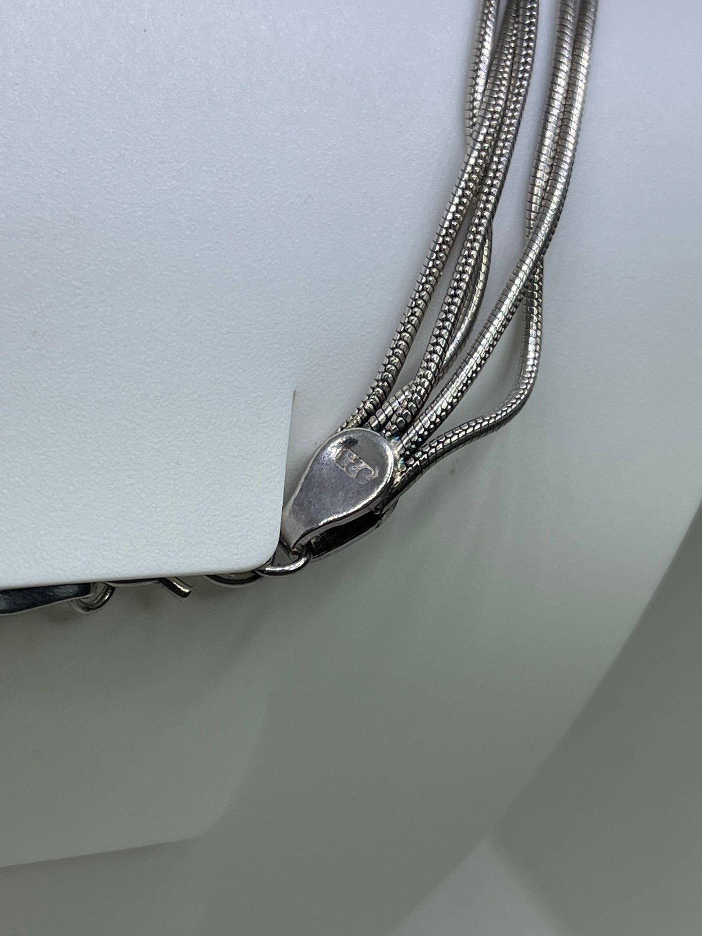 Pink Mystic Topaz Multi Strand Sterling Silver Necklace