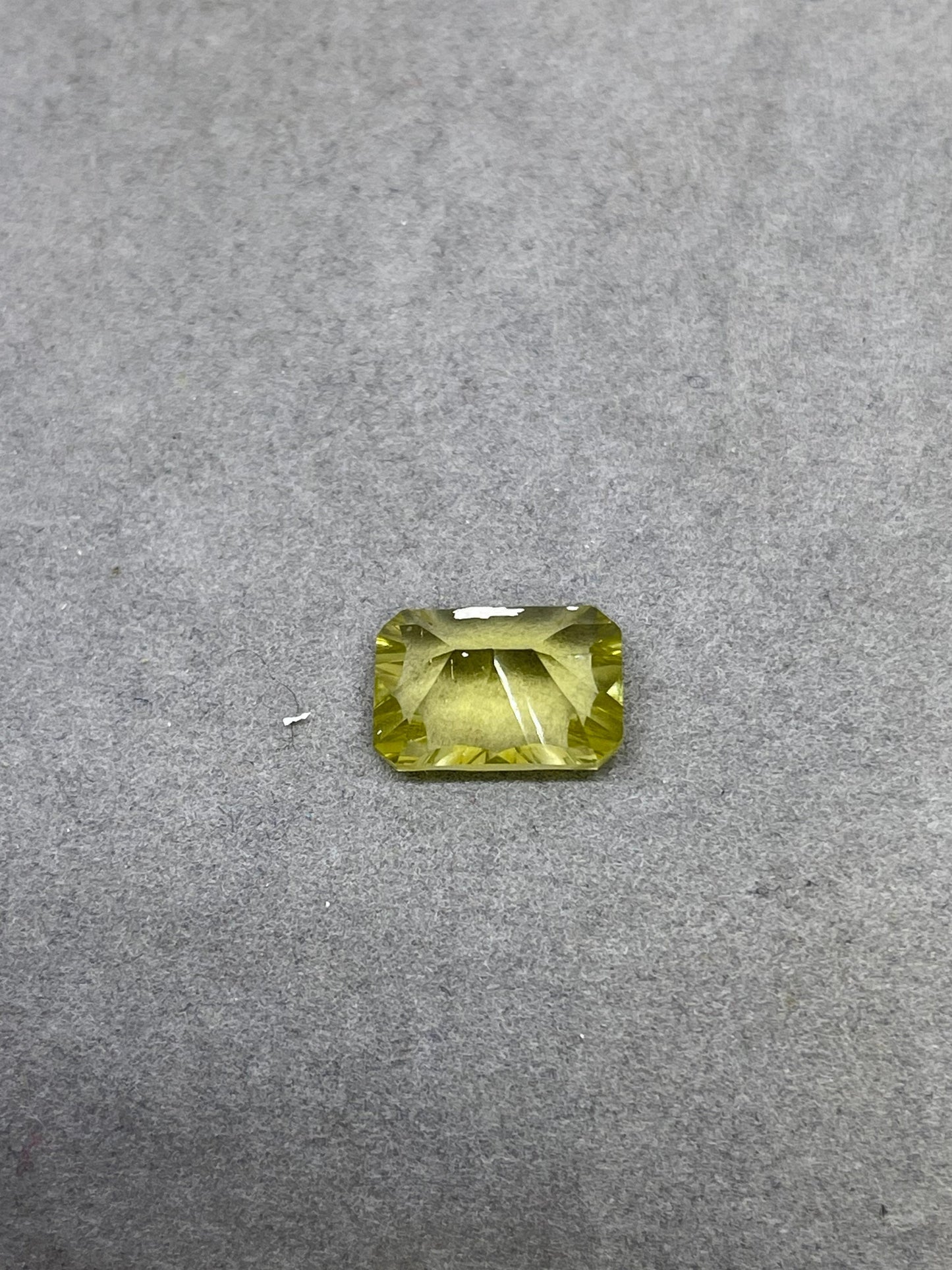 Laser Concave Cut Citrine 14x10x7 Emerald Cut Loose Gemstone