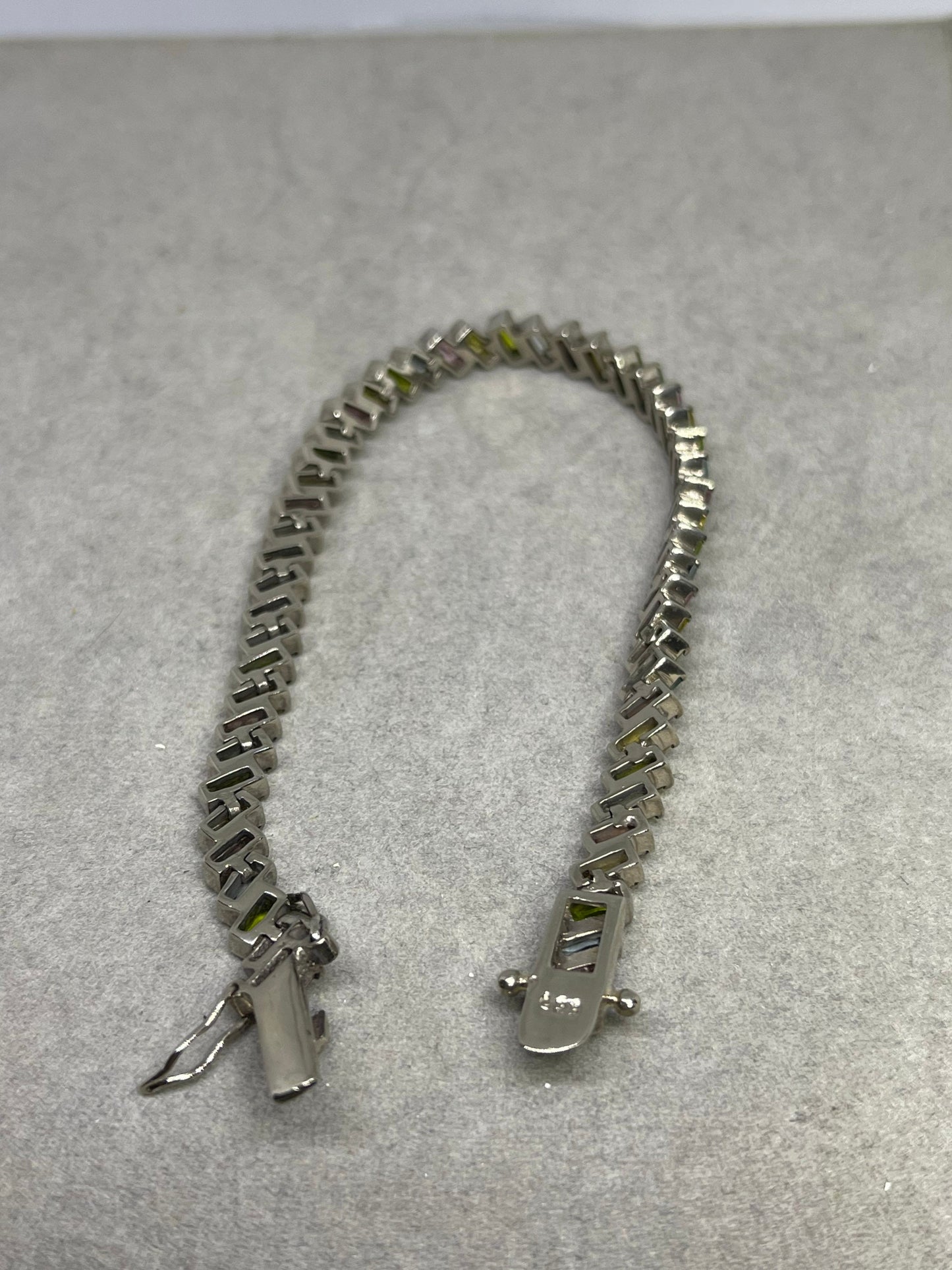 Fancy Semi Precious Sterling Silver Bracelet