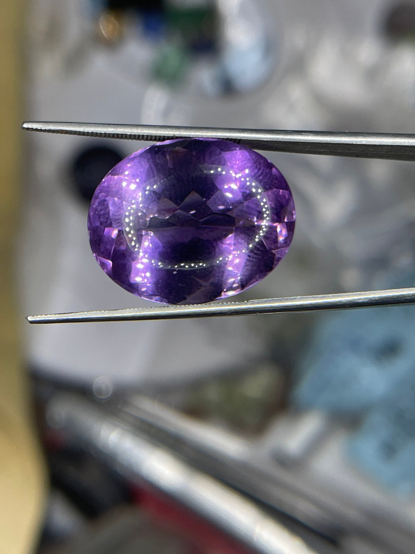 28.71 Carat Natural Amethyst Custom Cut Loose Gemstone