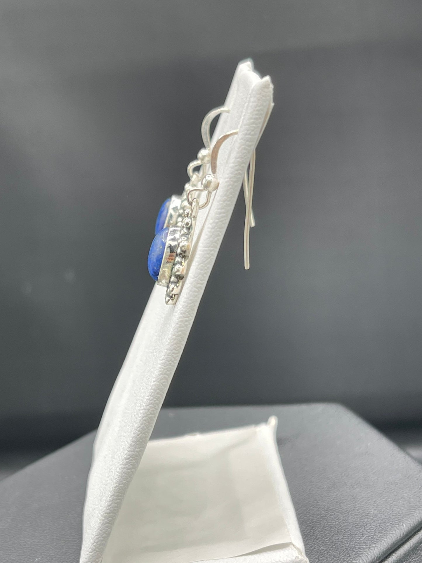 Handmade Lapis Lazuli Sterling Silver Dangle Earrings