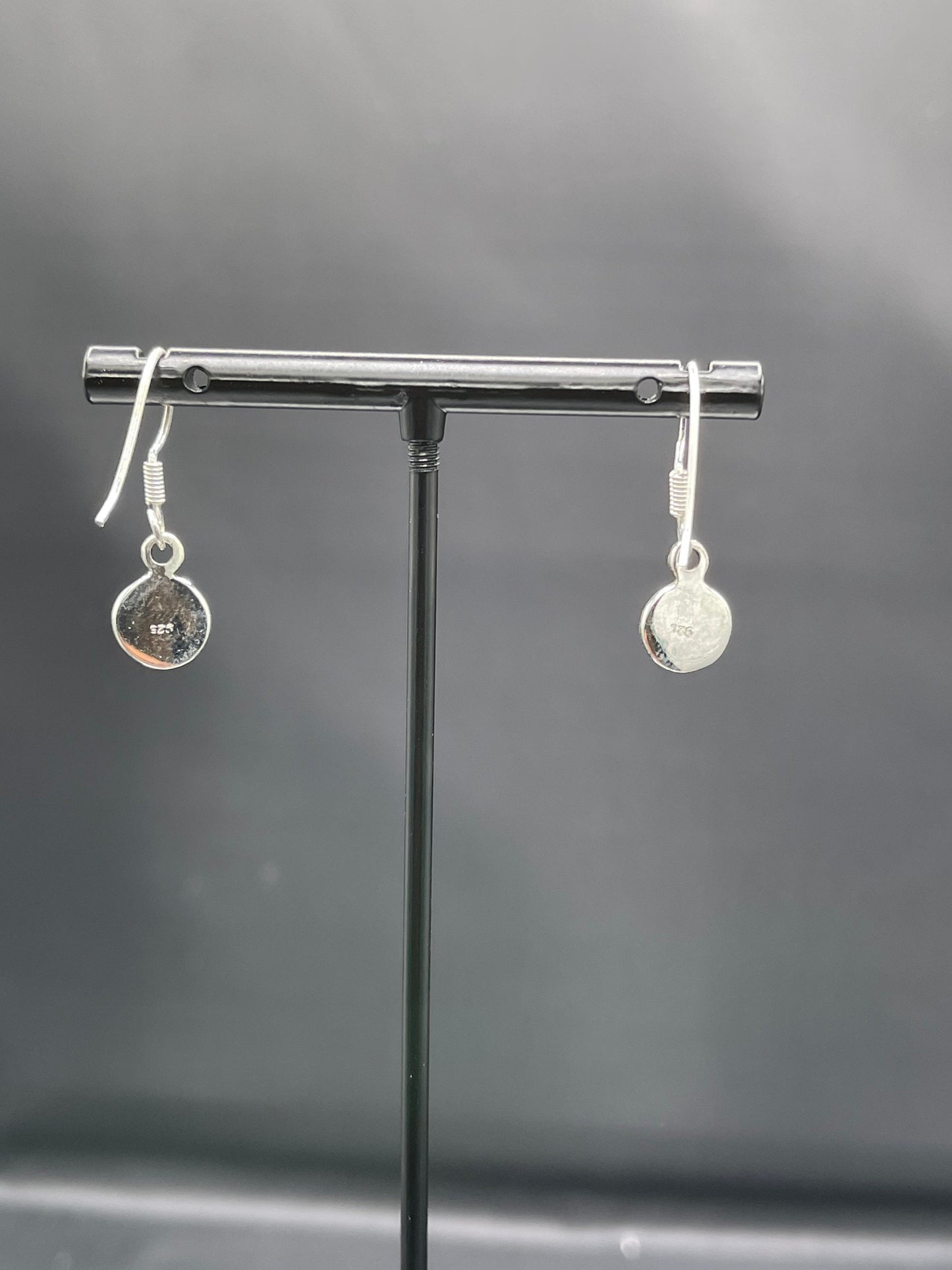 Natural Turquoise Sterling Silver Dangle Earrings