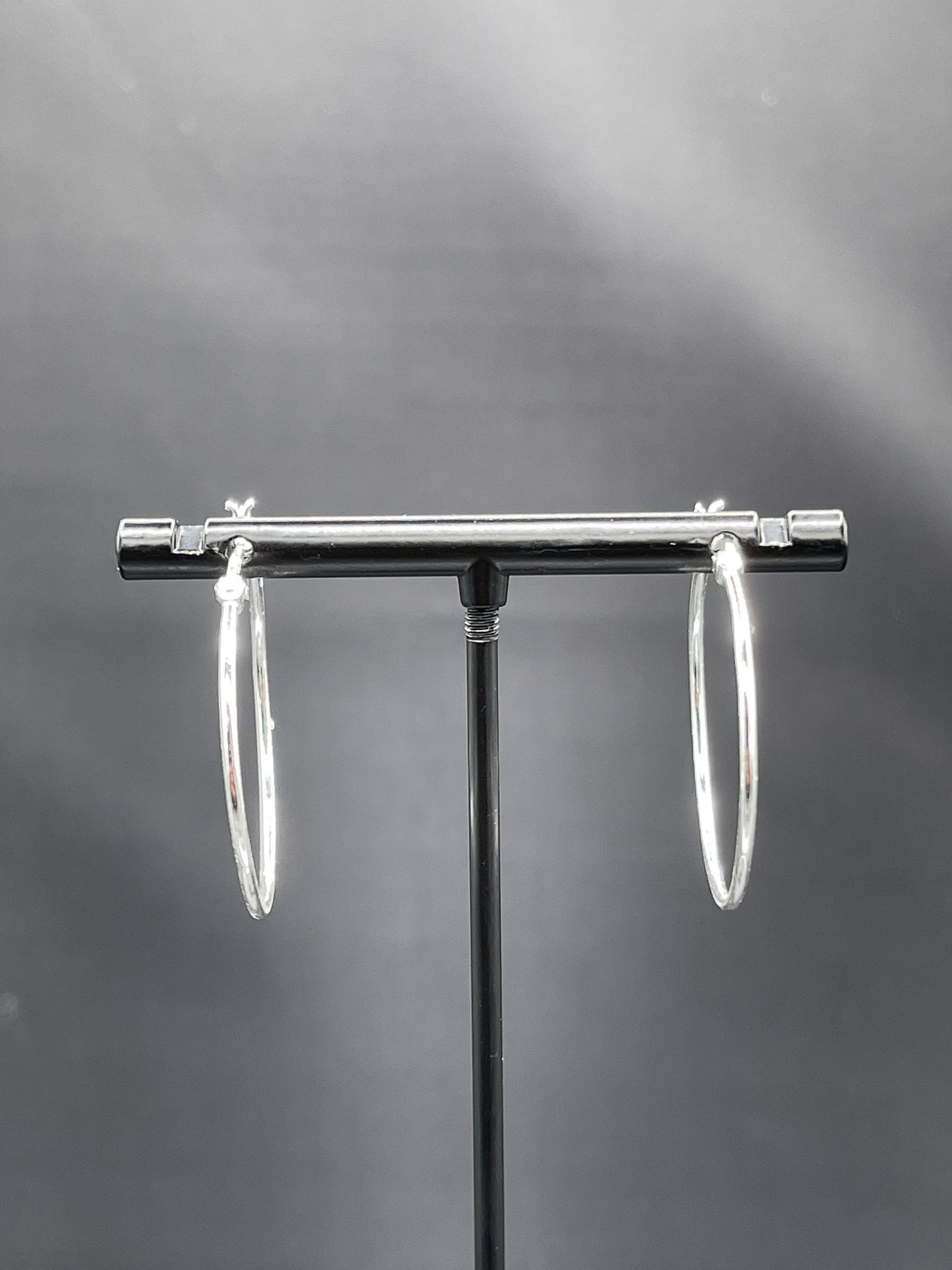 Sterling Silver Hoop Earrings 30 MM