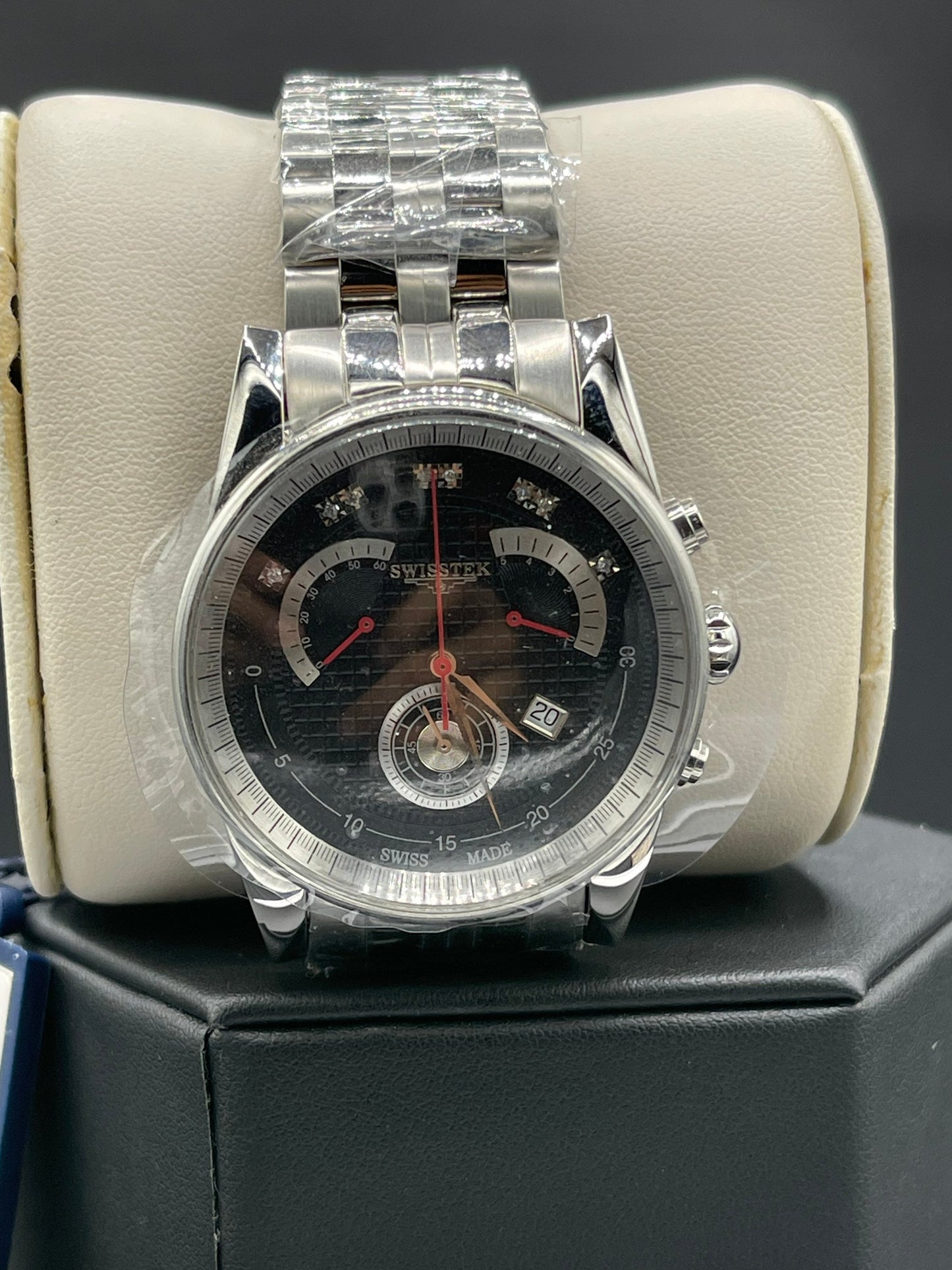 Mens Swisstek Diamond Automatic Watch