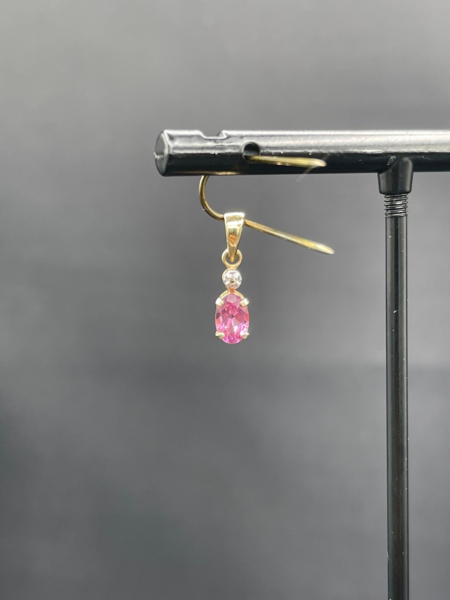 Rhodolite Grape Garnet Diamond 14K Gold Earring and Pendant Set