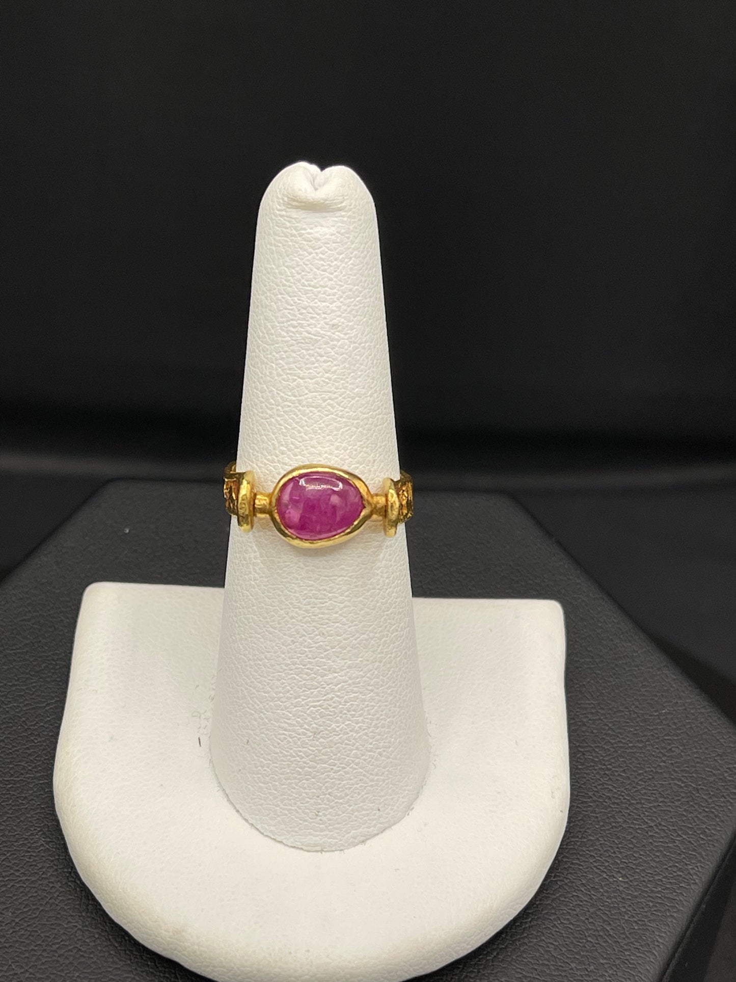2.56 Carat Natural Unheated Burmese Ruby 18K Yellow Gold Ring (Size 7)