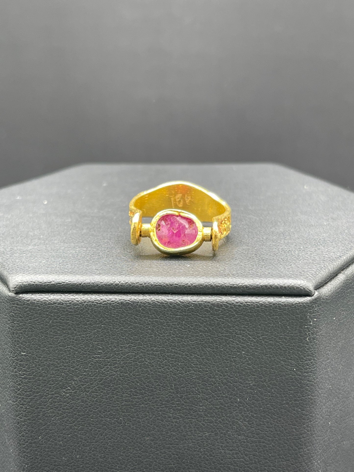 2.56 Carat Natural Unheated Burmese Ruby 18K Yellow Gold Ring (Size 7)
