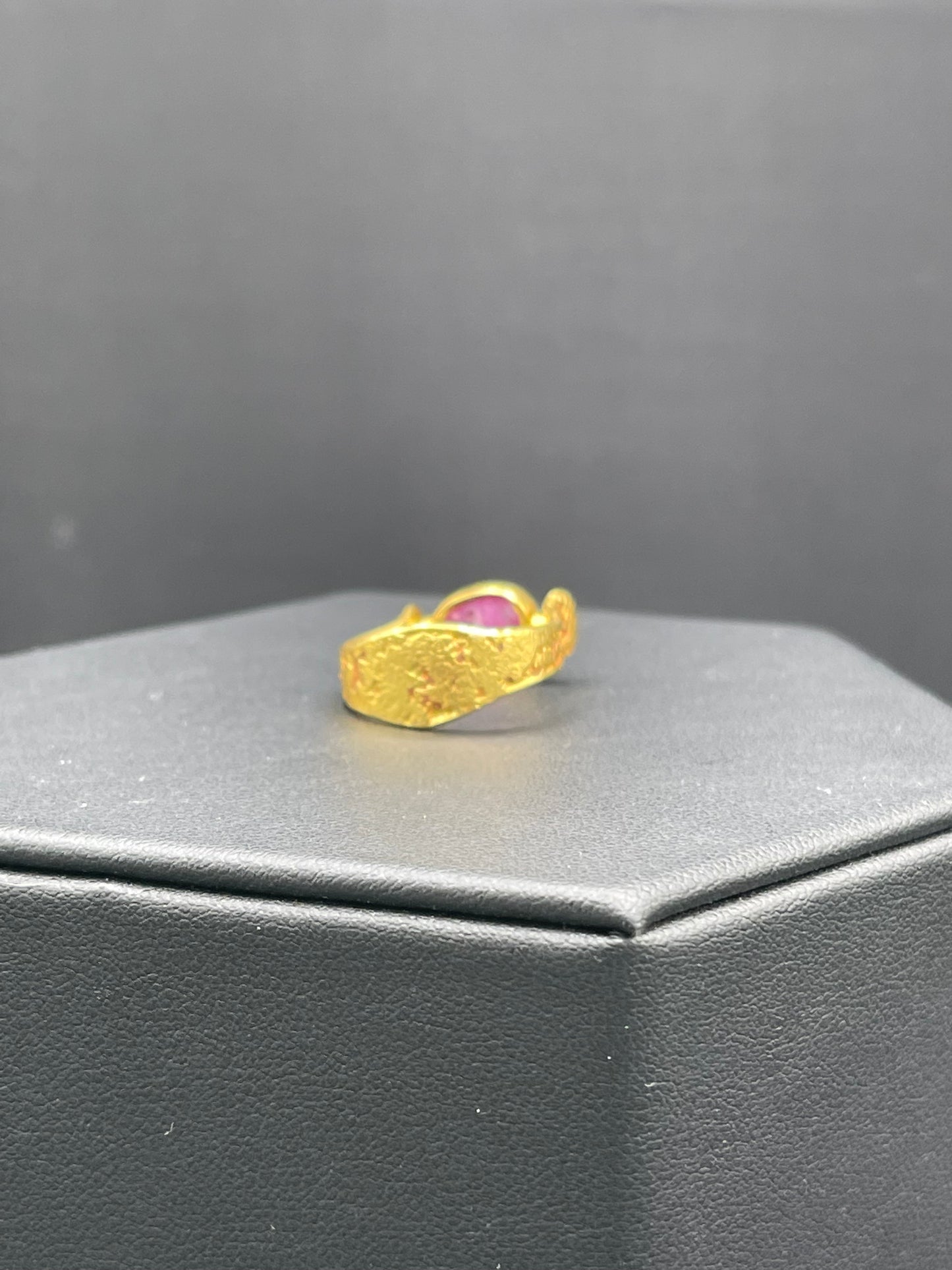 2.56 Carat Natural Unheated Burmese Ruby 18K Yellow Gold Ring (Size 7)