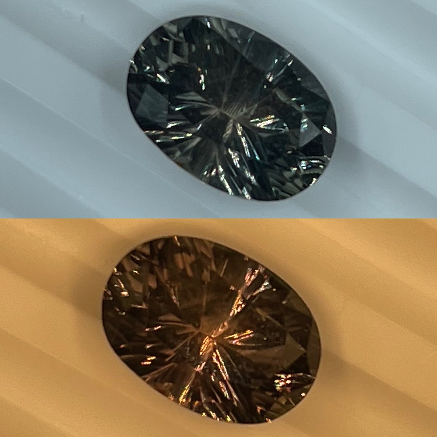 GIA Certified 7.78 Carat No Heat Alexanderite Like Color Change Sapphire