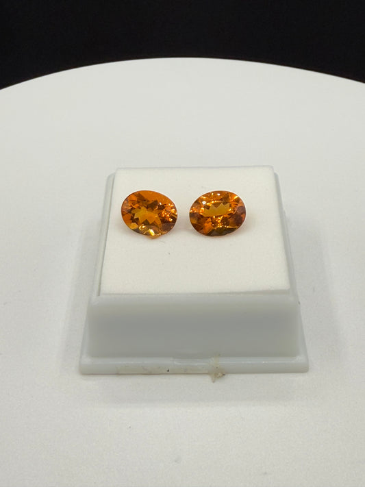 4.80 Carat Natural Madeira Citrine Matching Oval Cut Loose Gemstones (10.1 x 8.1 x 5.3 MM)