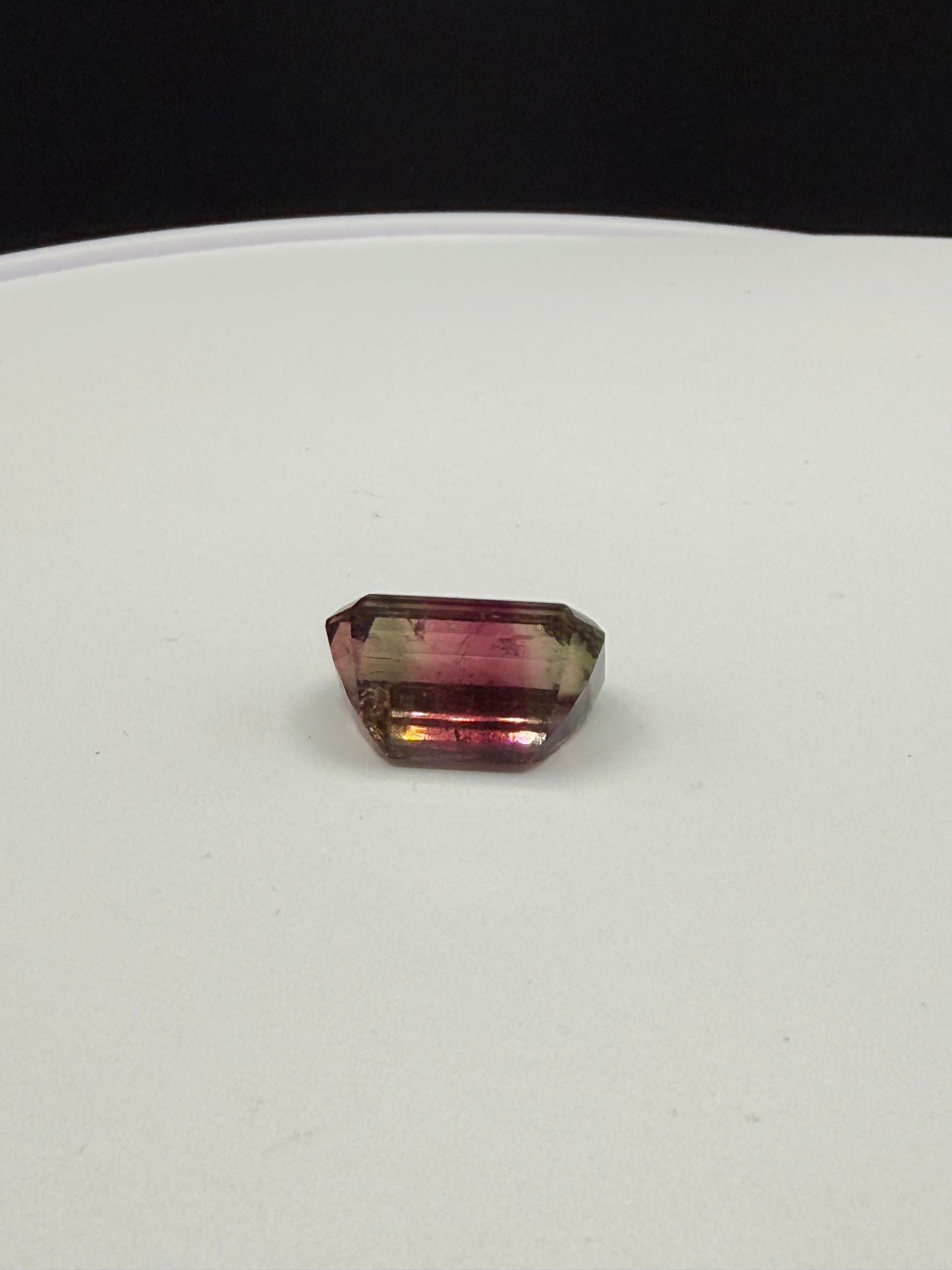 12.86 Carat Natural Watermelon Bi-Color Tourmaline Emerald Cut Gemstone (16.6 x 8.6 x 9.9 MM)