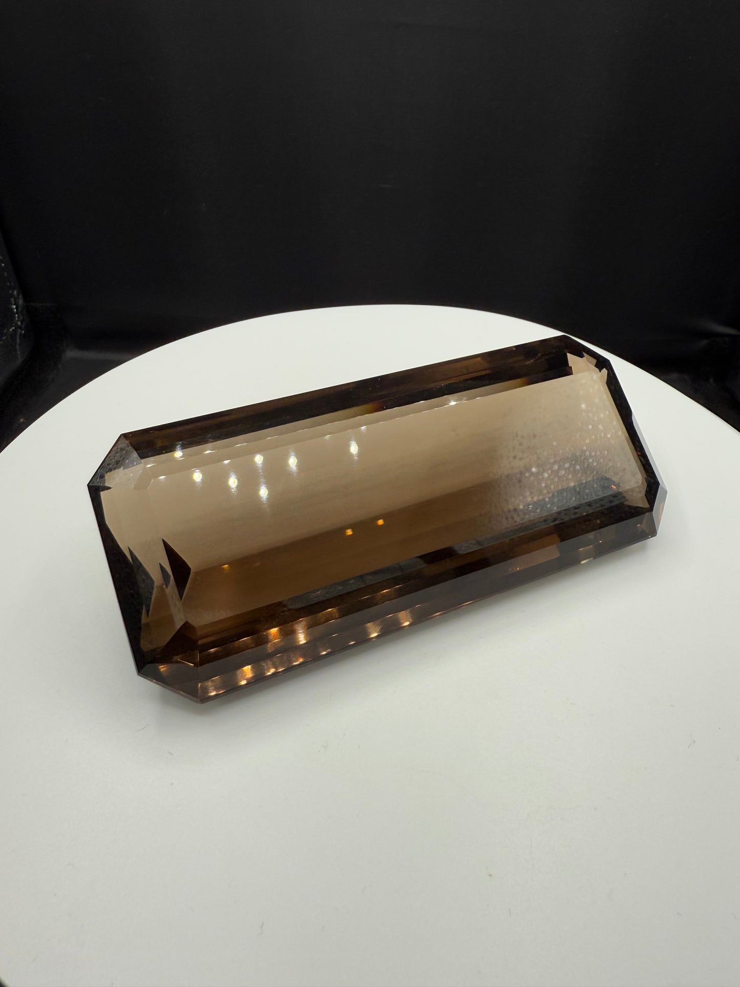 1512 Carat Natural Smokey Quartz Emerald Cut Gemstone | 5” x 2.25” | Large Collectible Stone