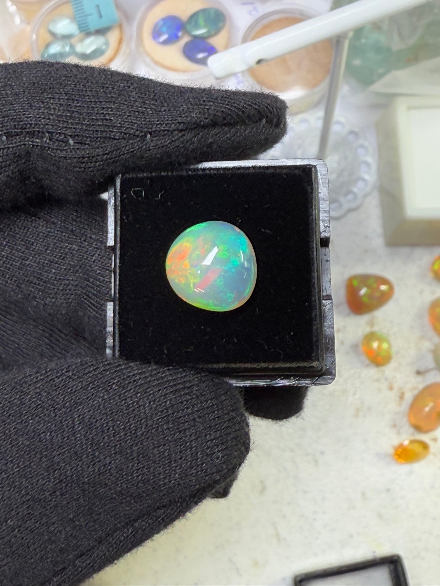 3.83 Carat Natural Ethiopian Opal Cabochon Cut Gemstone