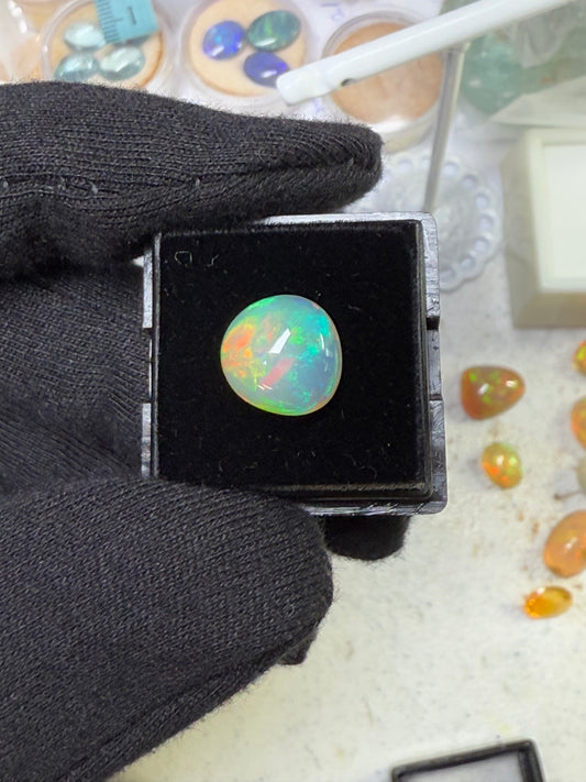 3.83 Carat Natural Ethiopian Opal Cabochon Cut Gemstone