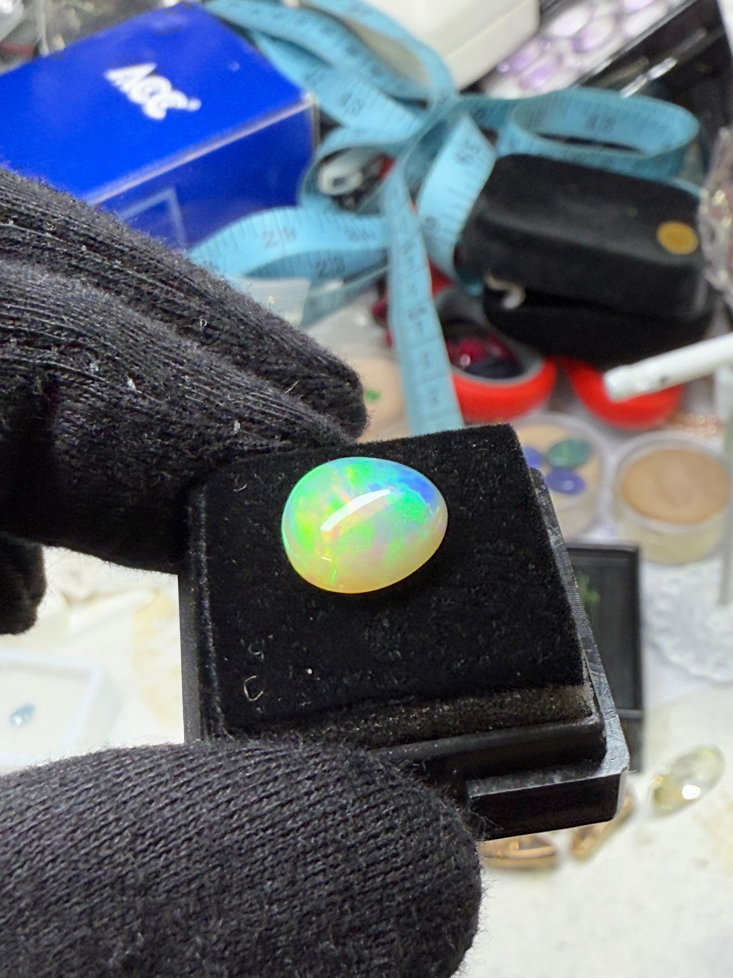 3.83 Carat Natural Ethiopian Opal Cabochon Cut Gemstone