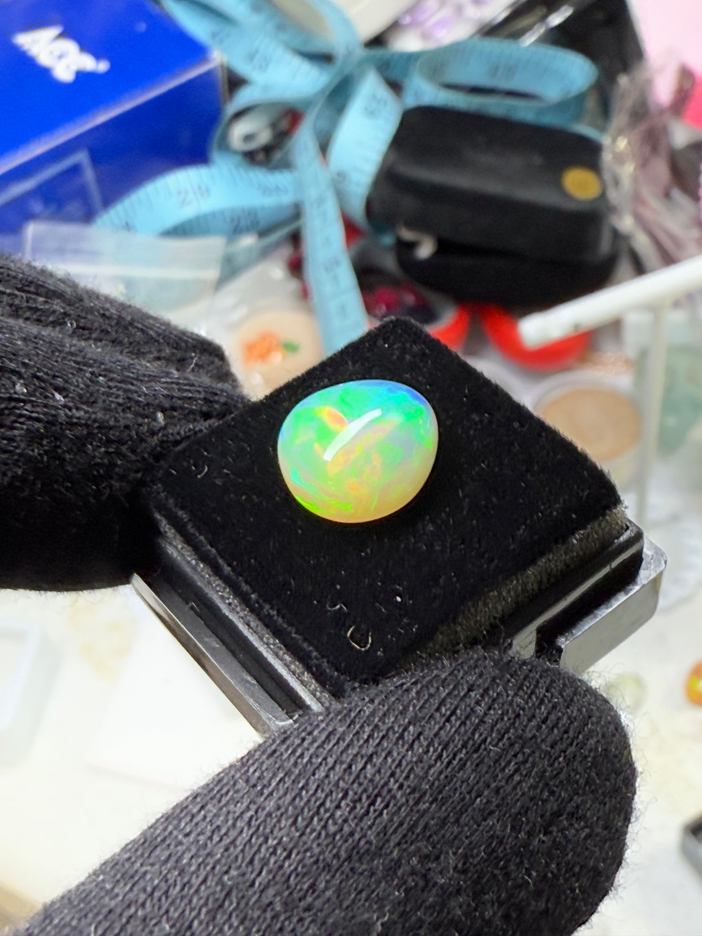 3.83 Carat Natural Ethiopian Opal Cabochon Cut Gemstone