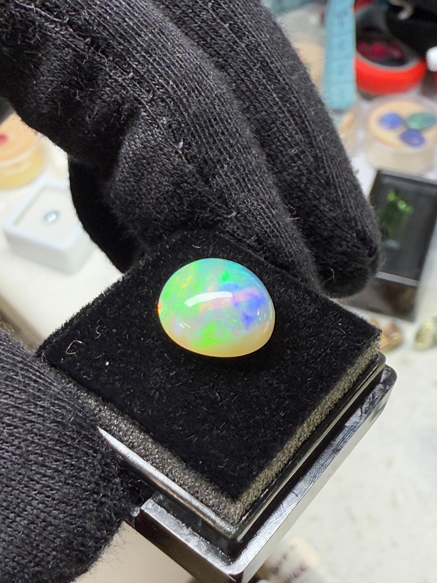 3.83 Carat Natural Ethiopian Opal Cabochon Cut Gemstone