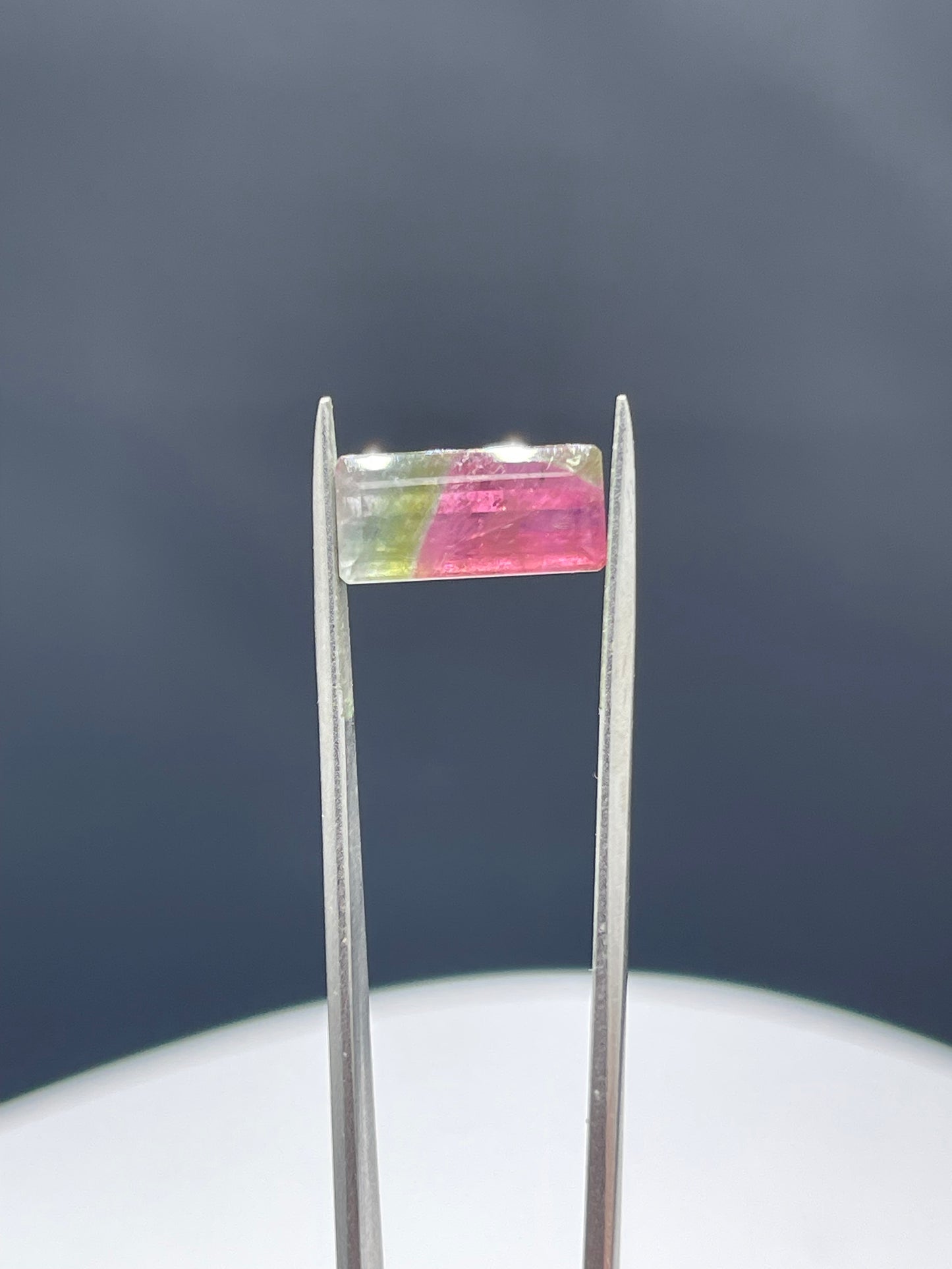 Natural 4.75 Carat Watermelon Tourmaline Emerald Cut Loose Gemstone | Bi-Color Pink & Green | 14x6.5x5 MM