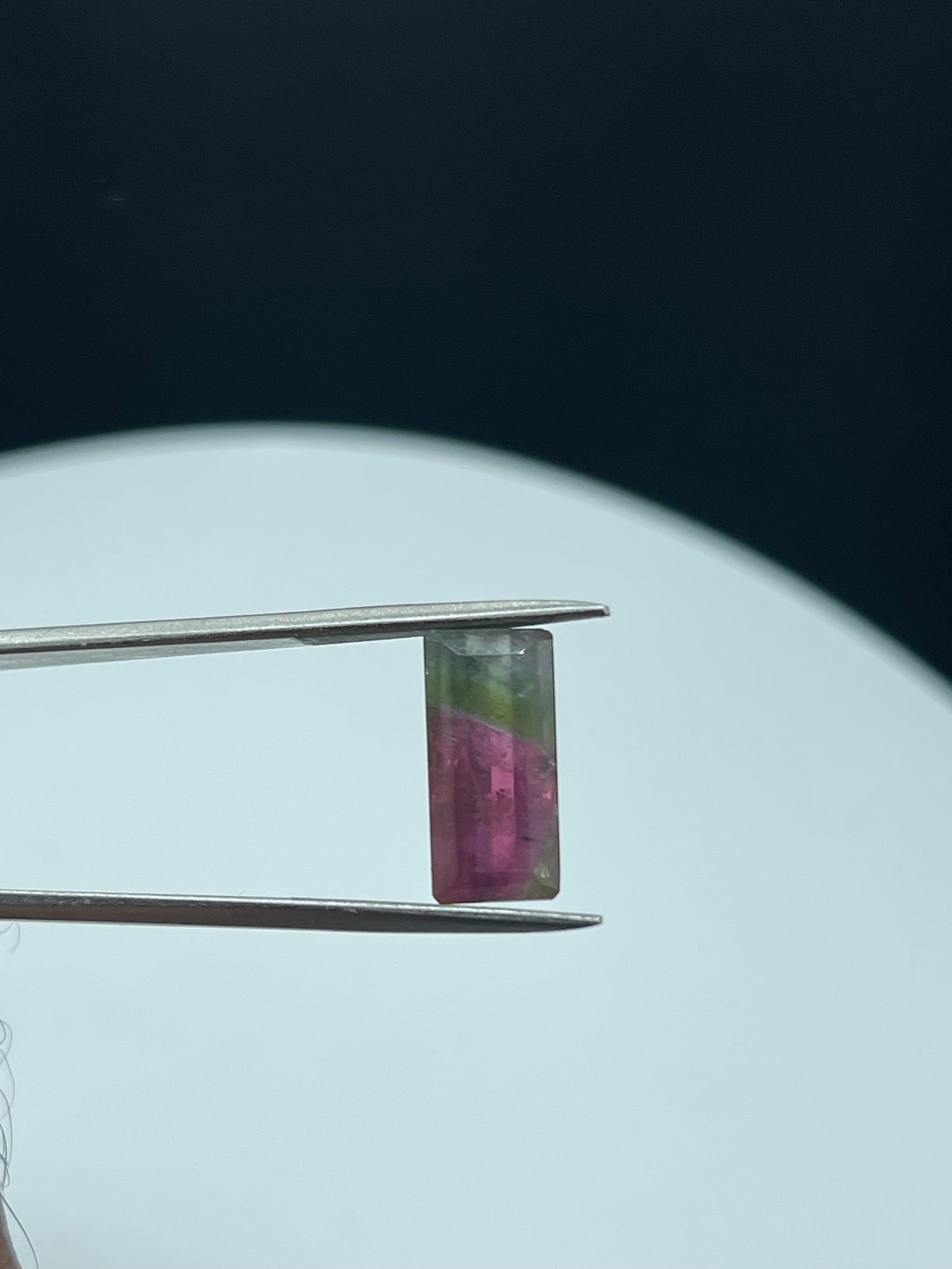 Natural 4.75 Carat Watermelon Tourmaline Emerald Cut Loose Gemstone | Bi-Color Pink & Green | 14x6.5x5 MM