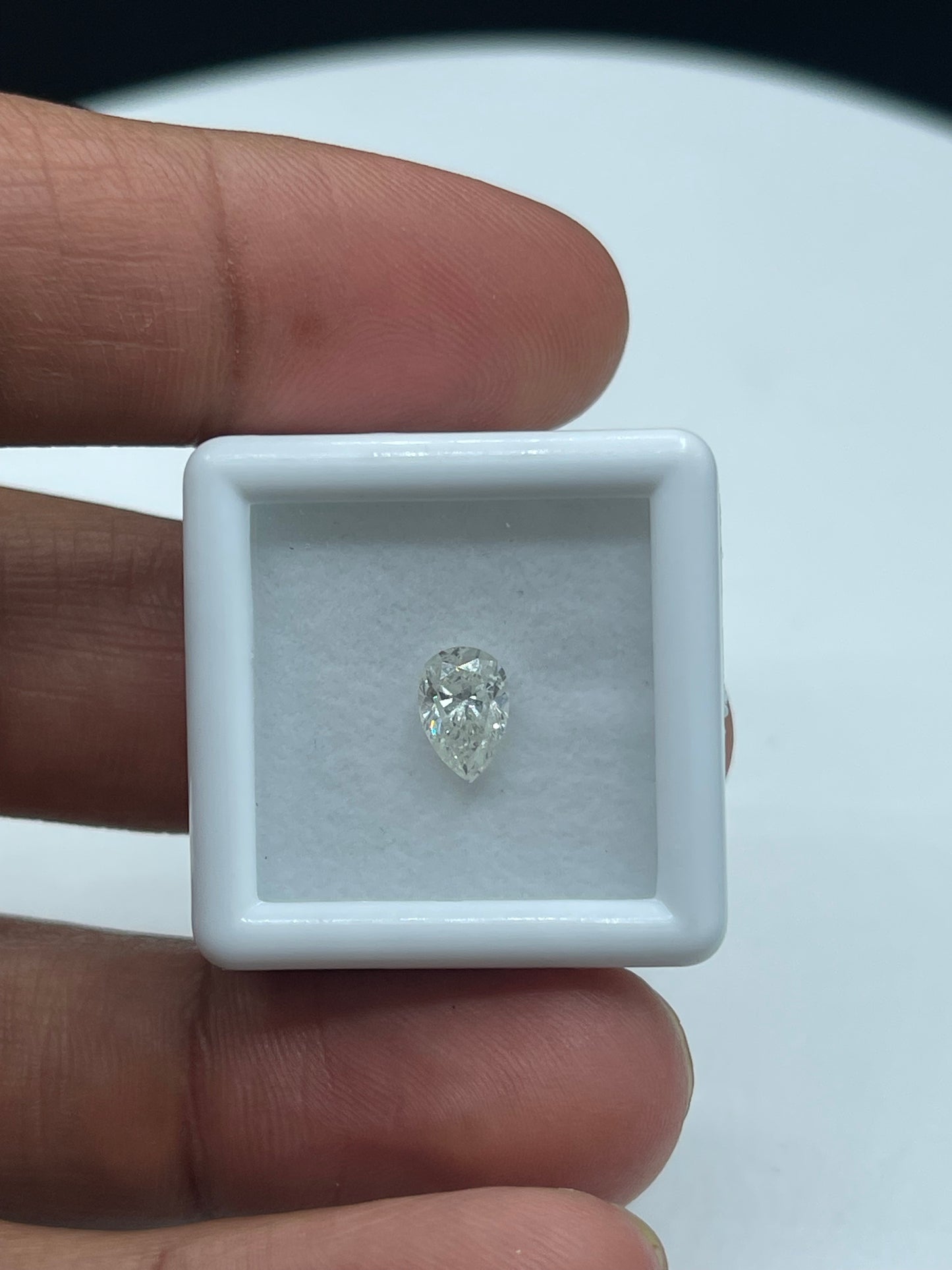 1.03 Carat Natural Pear Cut Diamond | SI1 Clarity | H Color | Earth Mined Loose Gemstone | 7.6 x5.1 x 3.5 MM