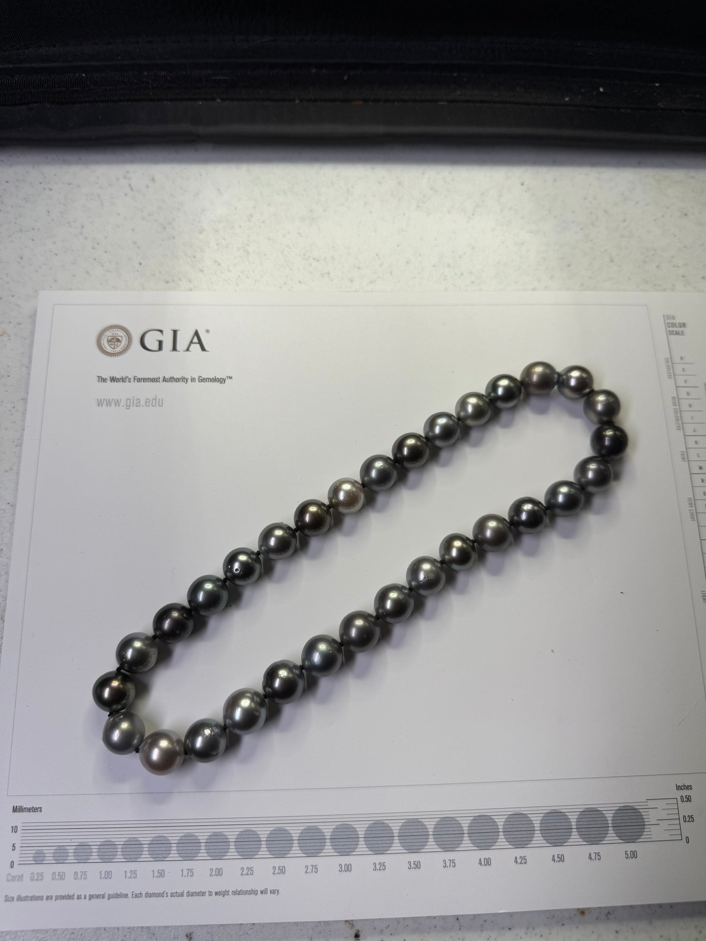Natural Tahitian South Sea Pearl Necklace 17.5” – 13.5-14MM Lustrous Pearls – Rare Size & Invisible Screw Clasp