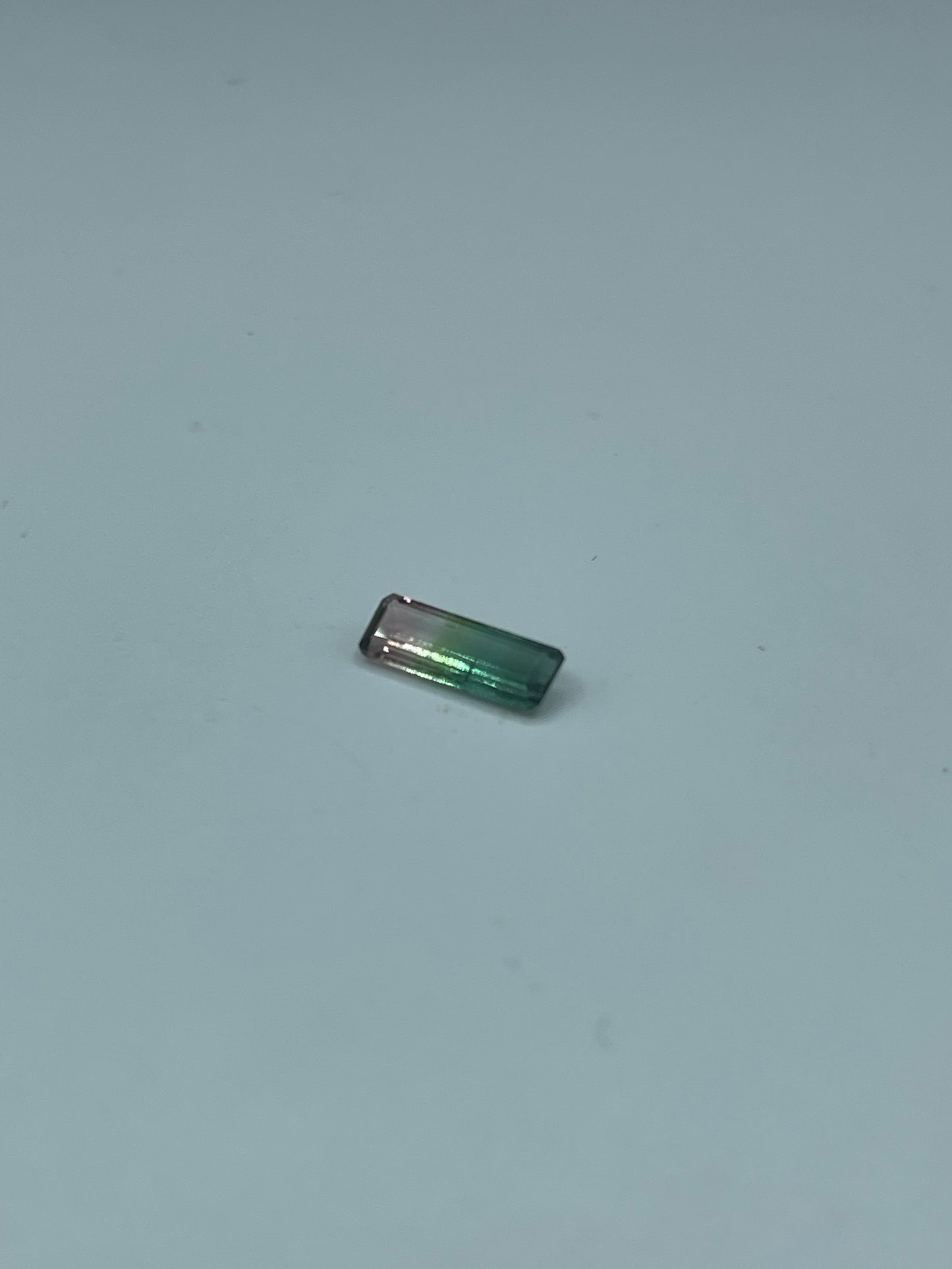 0.92 Carat Natural Watermelon Tourmaline Emerald Cut Gem | 10.6 x 3.7 x 2.1 MM