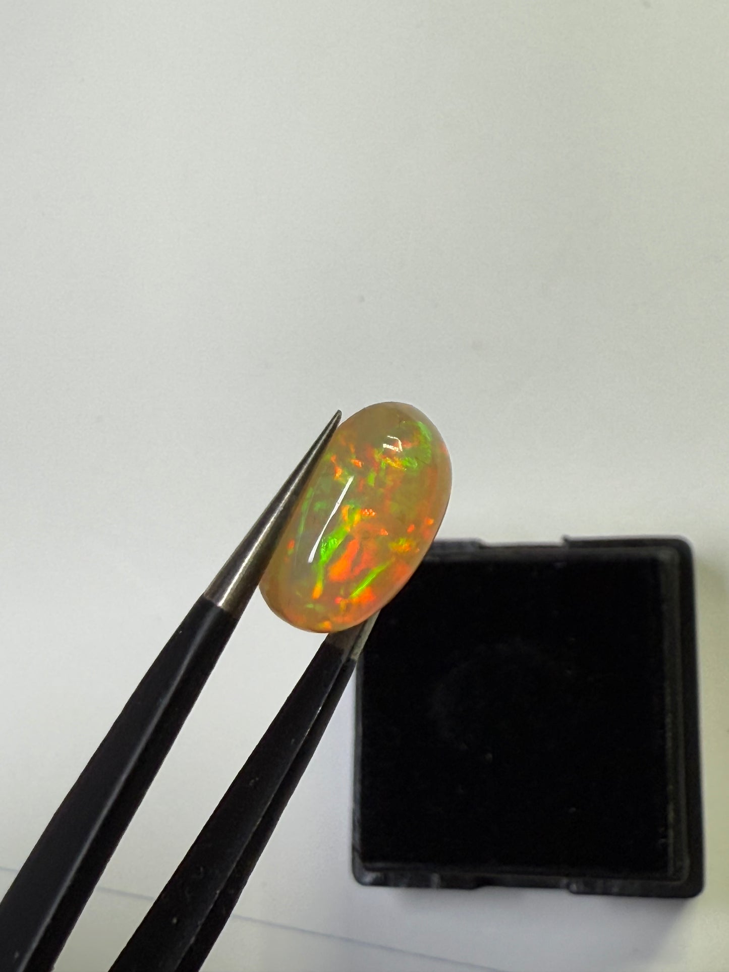 Natural Ethiopian Opal Cabochon Oval Cut Loose Gemstone – 2.78 Carats