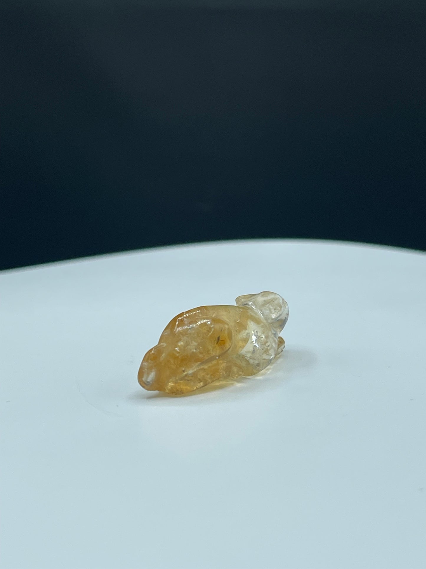 25.23 Carat Natural Citrine Rabbit Gemstone | Hand Carved | 33.4x11.6x9 MM | Unique Collector’s Piece