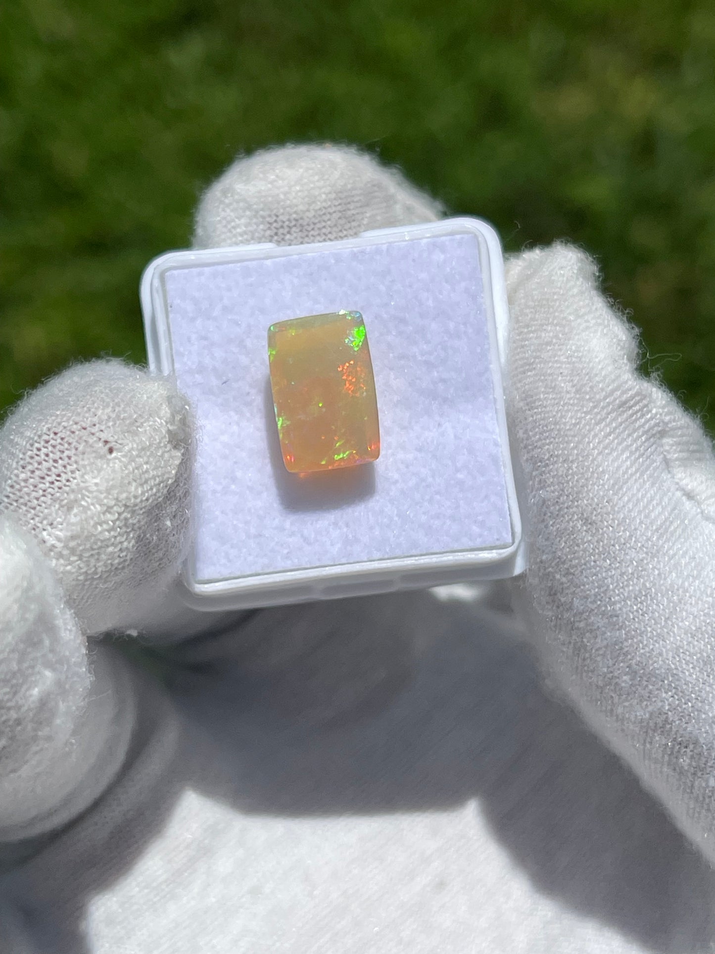 3.07 Carat Natural Ethiopian Opal Emerald Cabochon | 12 x 8 x 5 MM