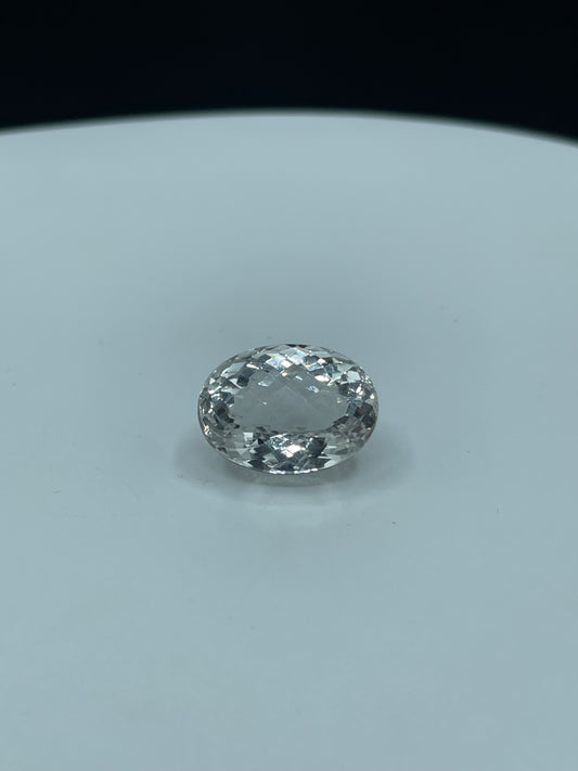 Natural White Topaz Checkerboard Cut Oval Loose Gemstone 20x15 MM | Calibrated