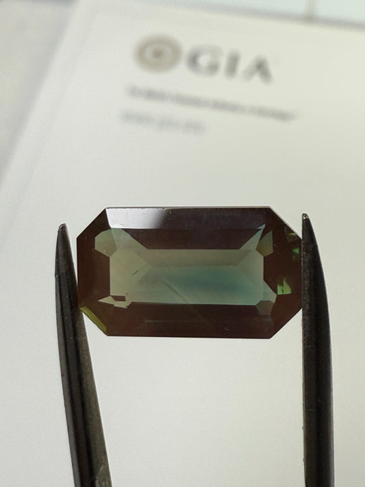 4.20 Carat Natural Andesine Labradorite Emerald Cut Loose Gemstone | Color Shifting Green to Red