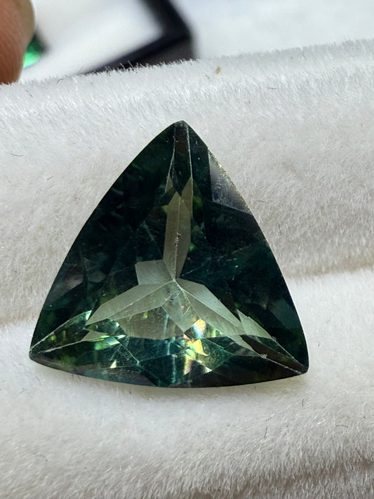 Natural Teal Tourmaline 5.26 Carat Trillion Cut Loose Gemstone | Vibrant Paraiba-Like Color