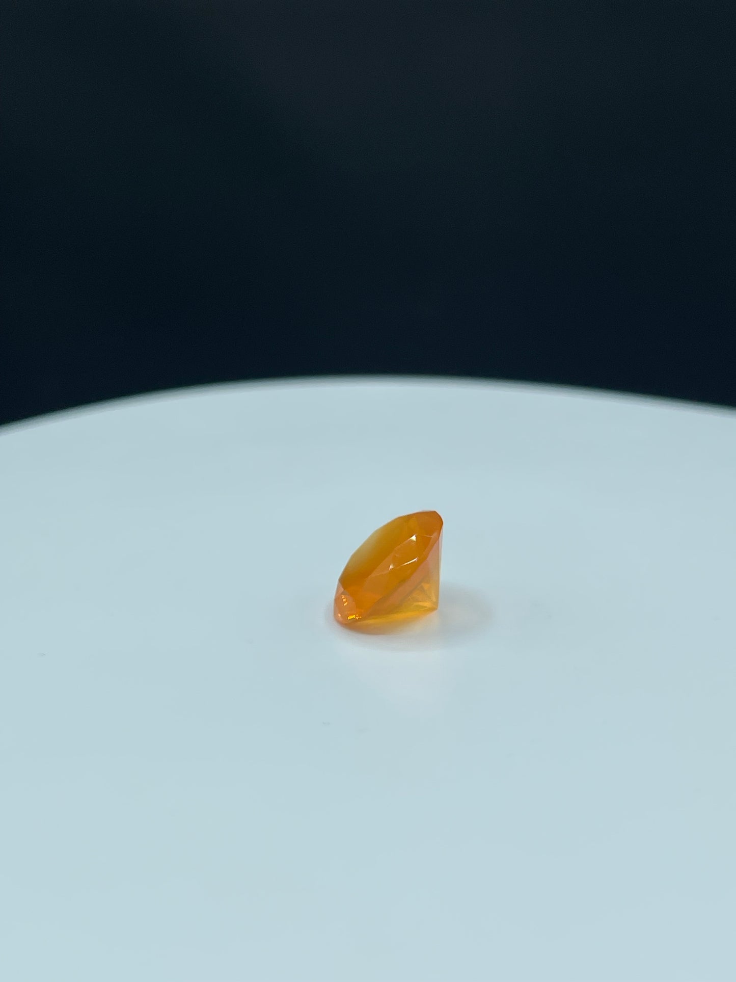 6.05 Carat Natural Mexican Opal Round Cut | Vivid Orange | 14x14x8.5 MM