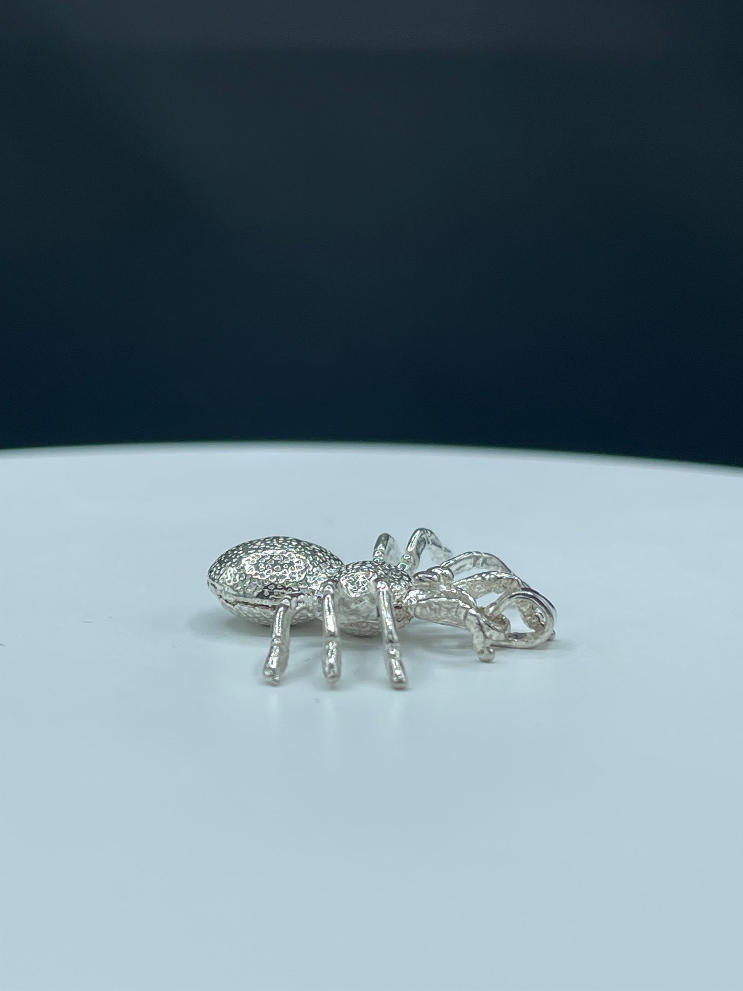 Handmade Solid Sterling Silver Spider Pendant
