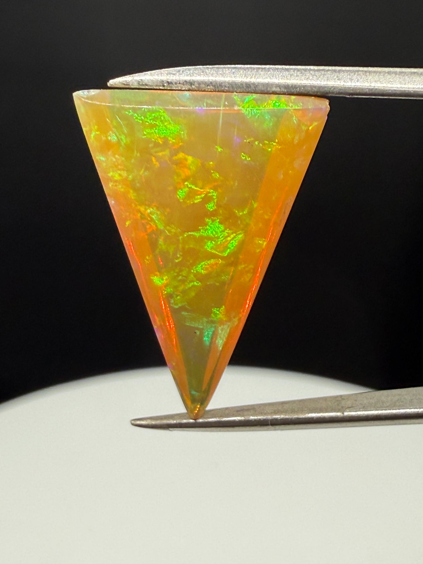 Natural Ethiopian Opal 9.12 Carat Fancy Pyramid Cut
