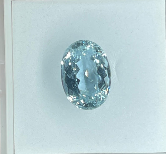 Stunning 9.10 Carat Natural Aquamarine Oval Cut Loose Gemstone (14x10x7.5 MM)